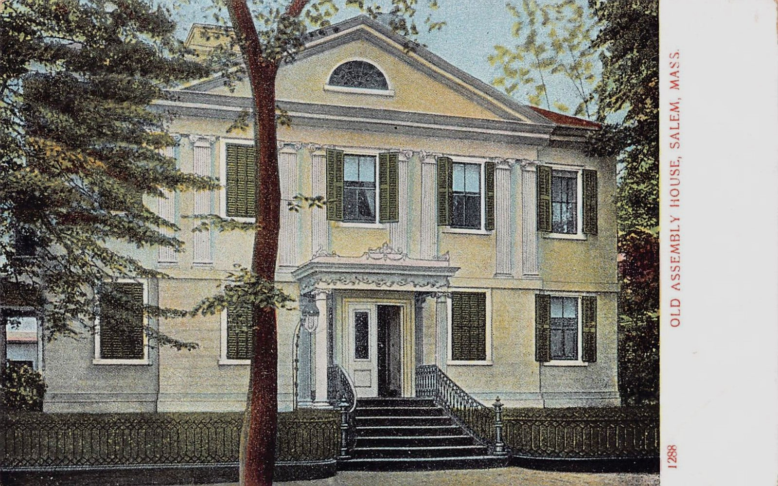 Old Assembly House, Salem, Massachusetts, Very Early Postcard, Unused