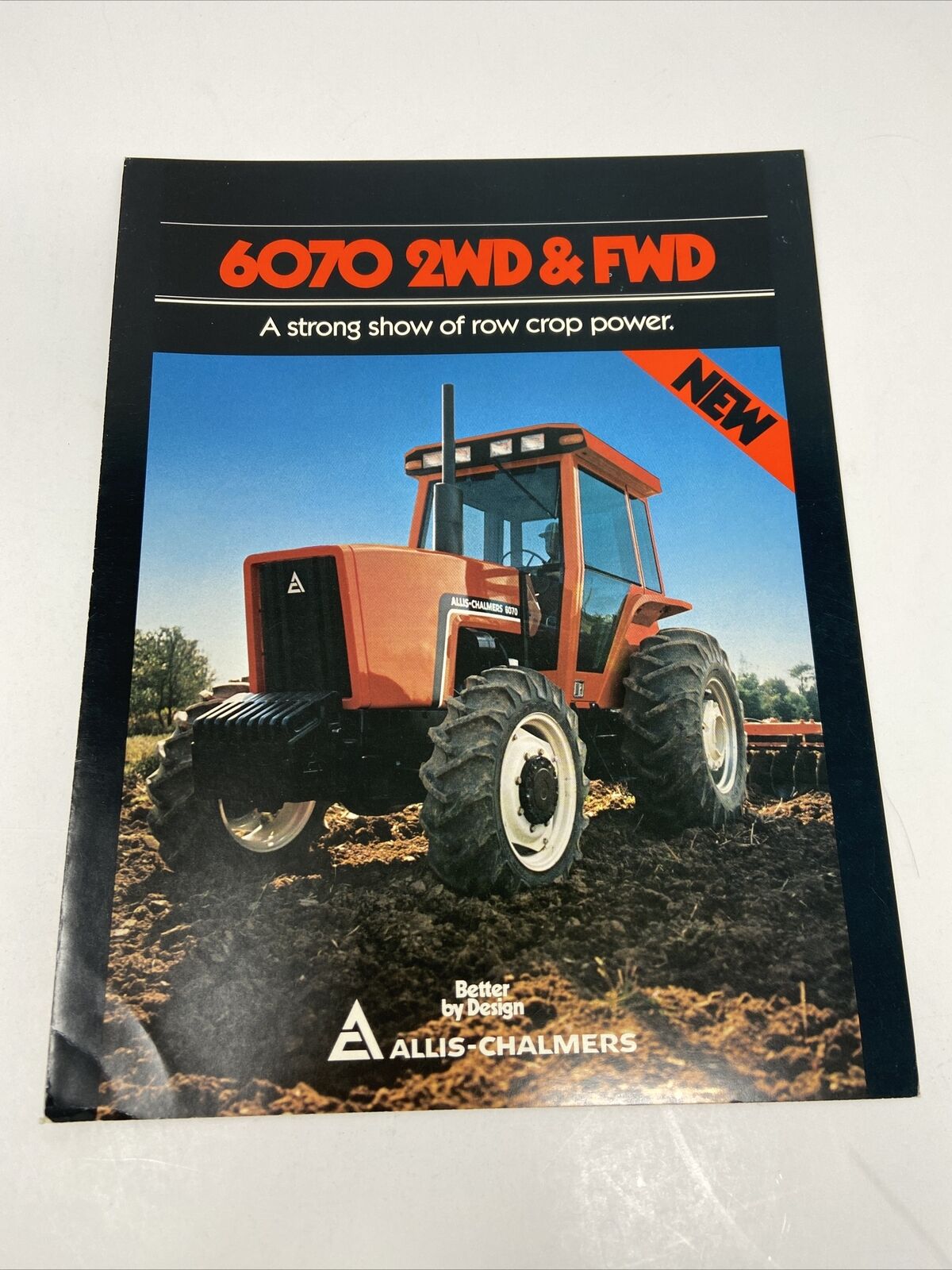 Allis-Chalmers 6070 2WD & FWD Tractor Sales Brochure 1980's Vintage Photos Specs