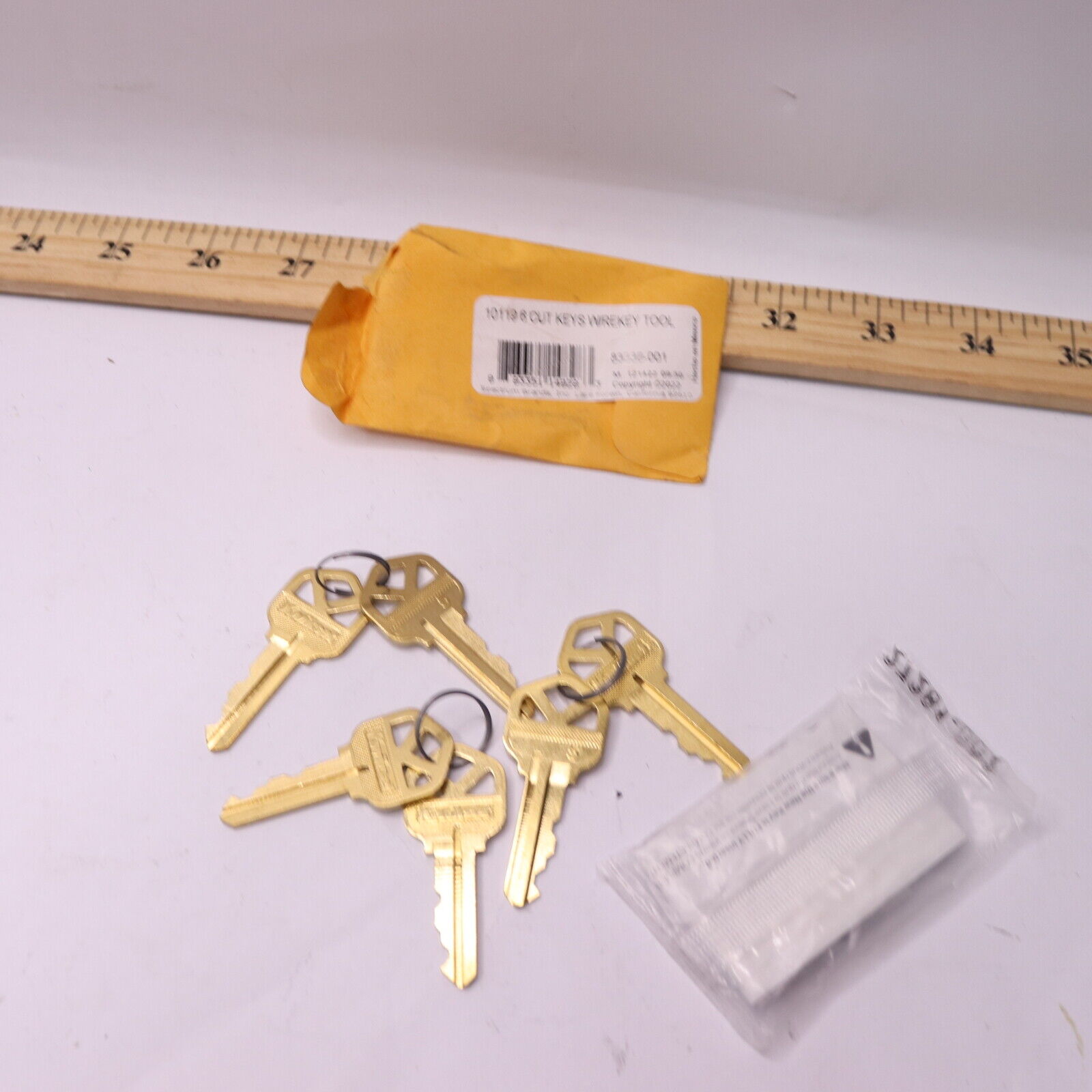 BULK DISCOUNT | (6-Pk) Kwikset Cut Keys with Rekey Tool Gold 83336-001