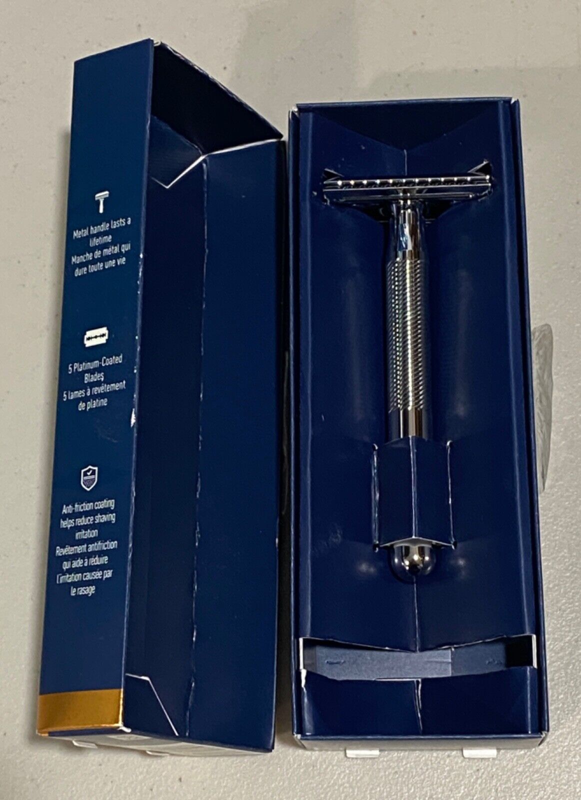 King C. Gillette Men\'s Double Edge Safety Razor - OPEN BOX - BLADES NOT INCLUDED