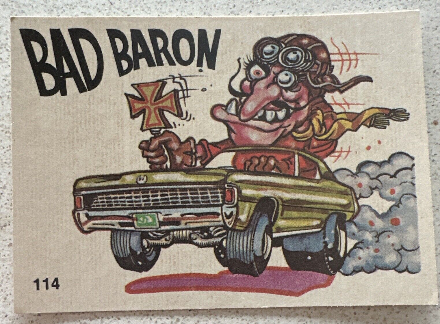 1970 Donruss Oddest Odd Rods Trading Card #114 - Bad Baron
