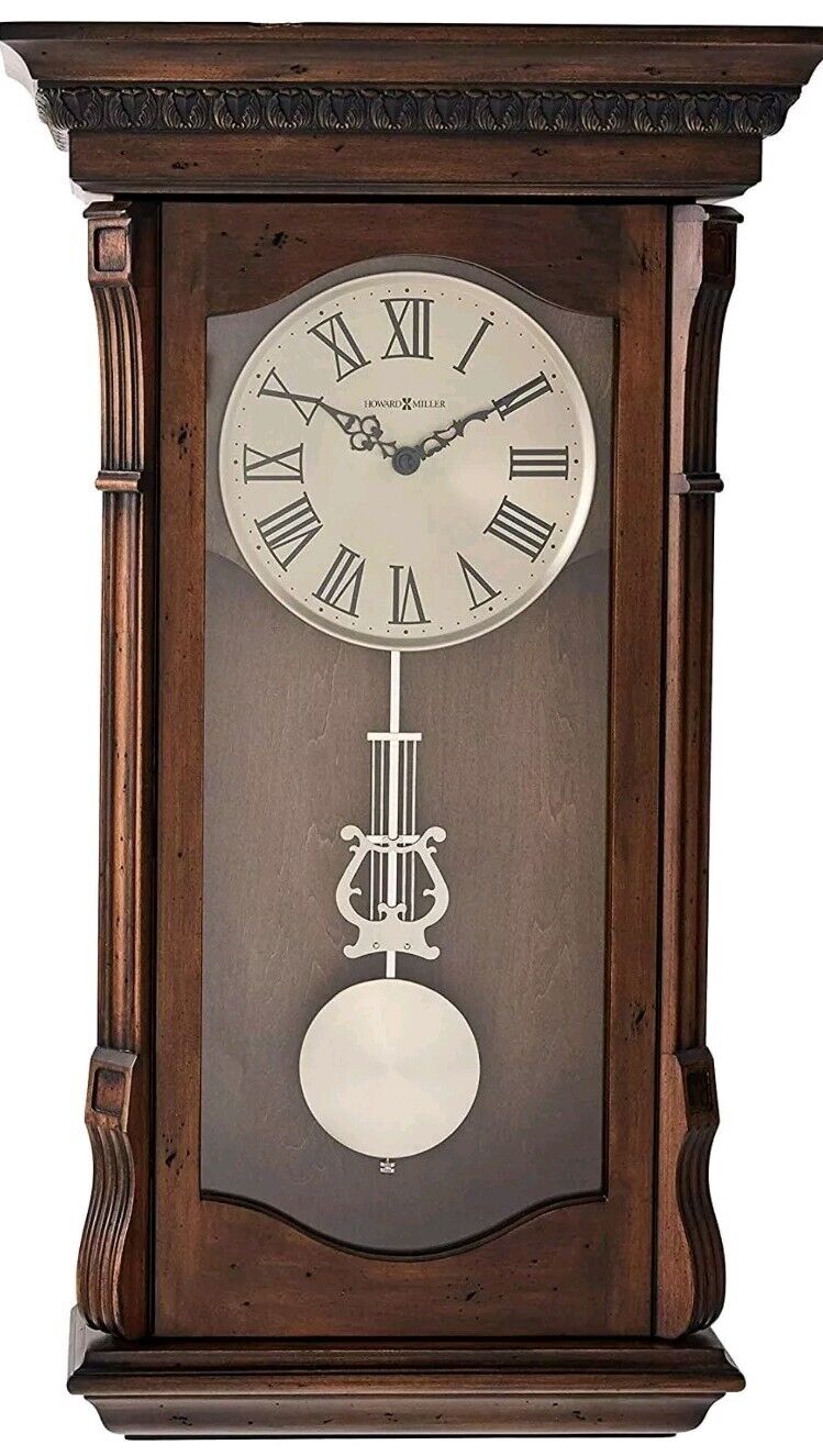 Howard Miller Agatha Wall Clock Pendulum Vintage Timepiece