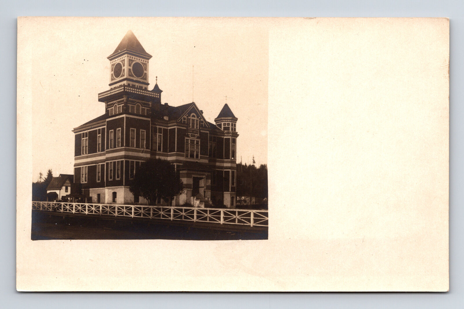RPPC Coos County Courthouse Coos Bay? Coquille Oregon OR Real Photo Postcard