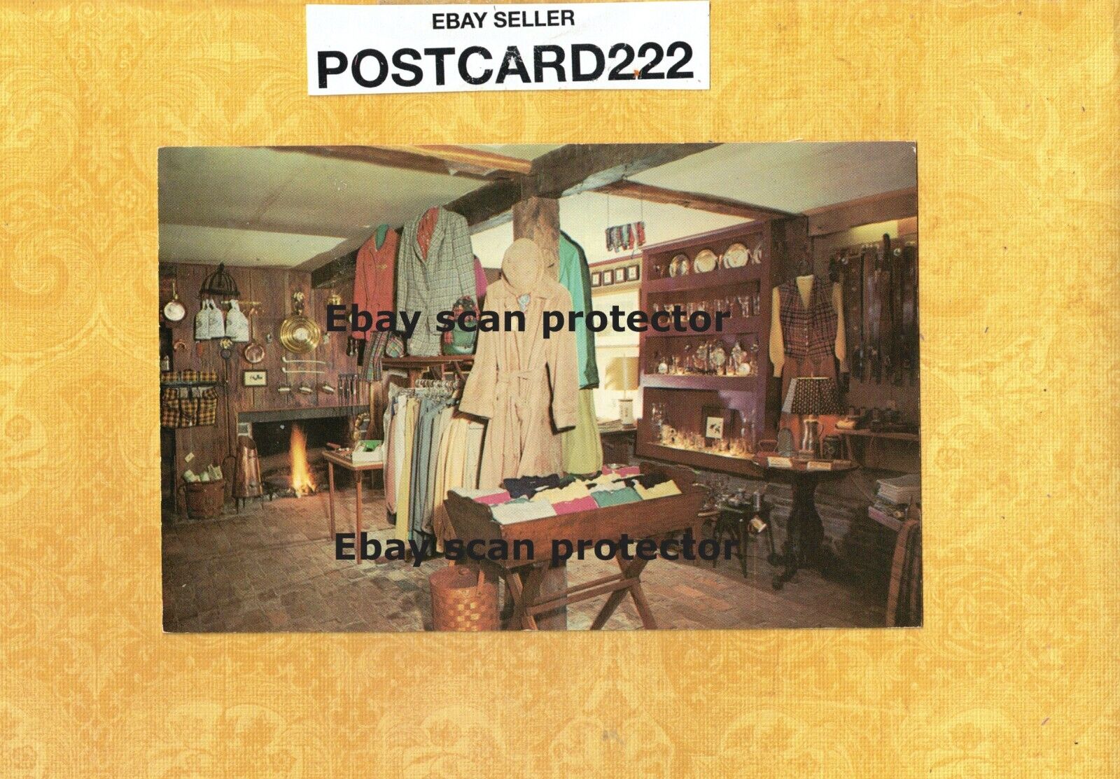 CT Killingworth 1960-70S era vintage postcard INTERIOR VIEW COUNTRY SQUIRE SHOP