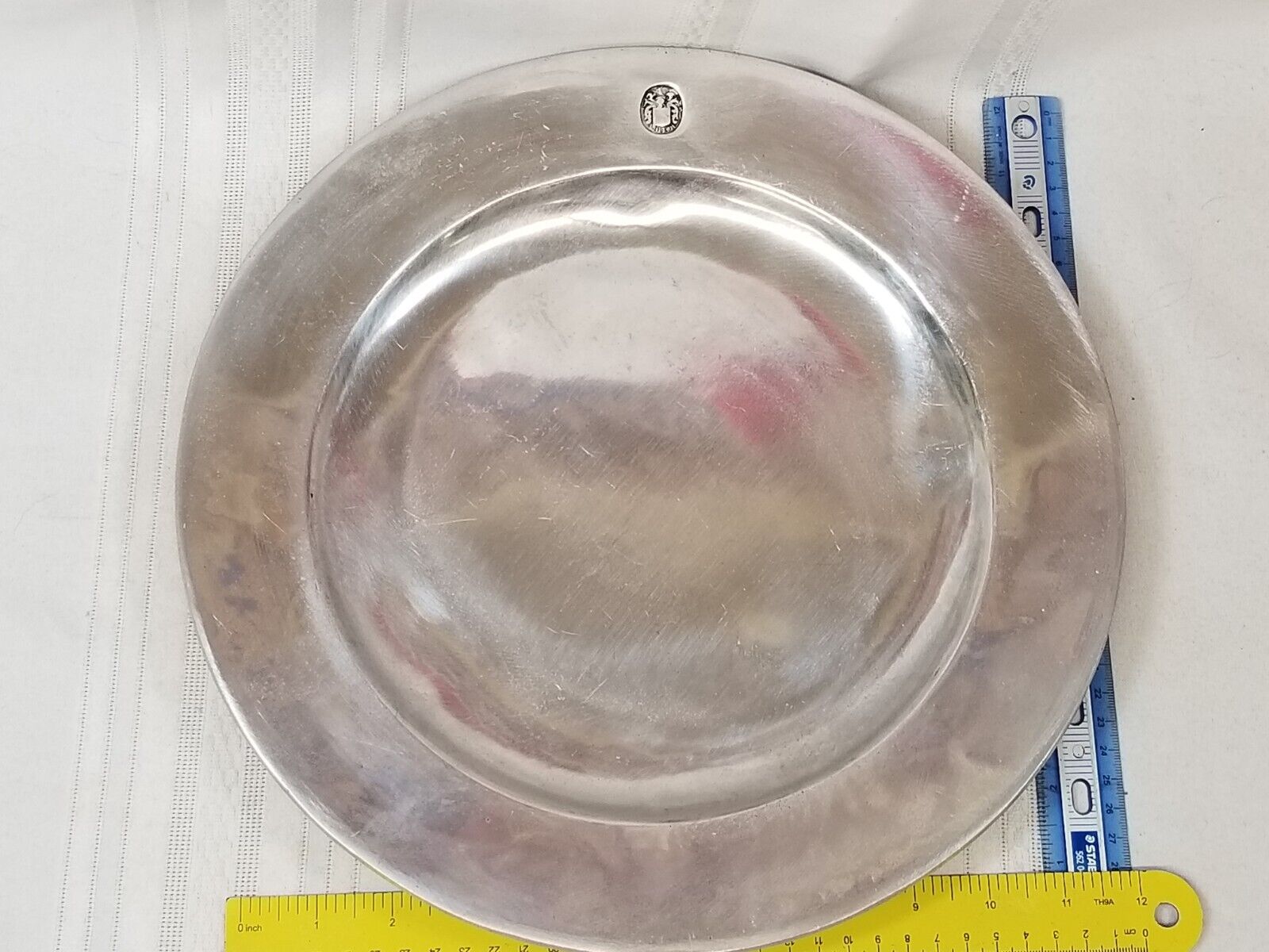 RWP WILTON ARMETALE PEWTER Chop PLATE Charger Platter 13 1/2\