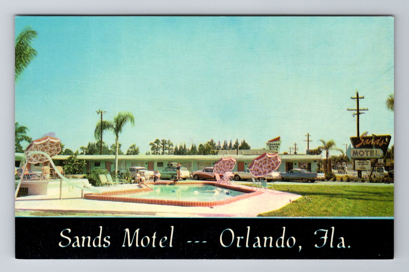 Orlando FL-Florida, Sands Motel Advertising, Antique, Vintage Postcard