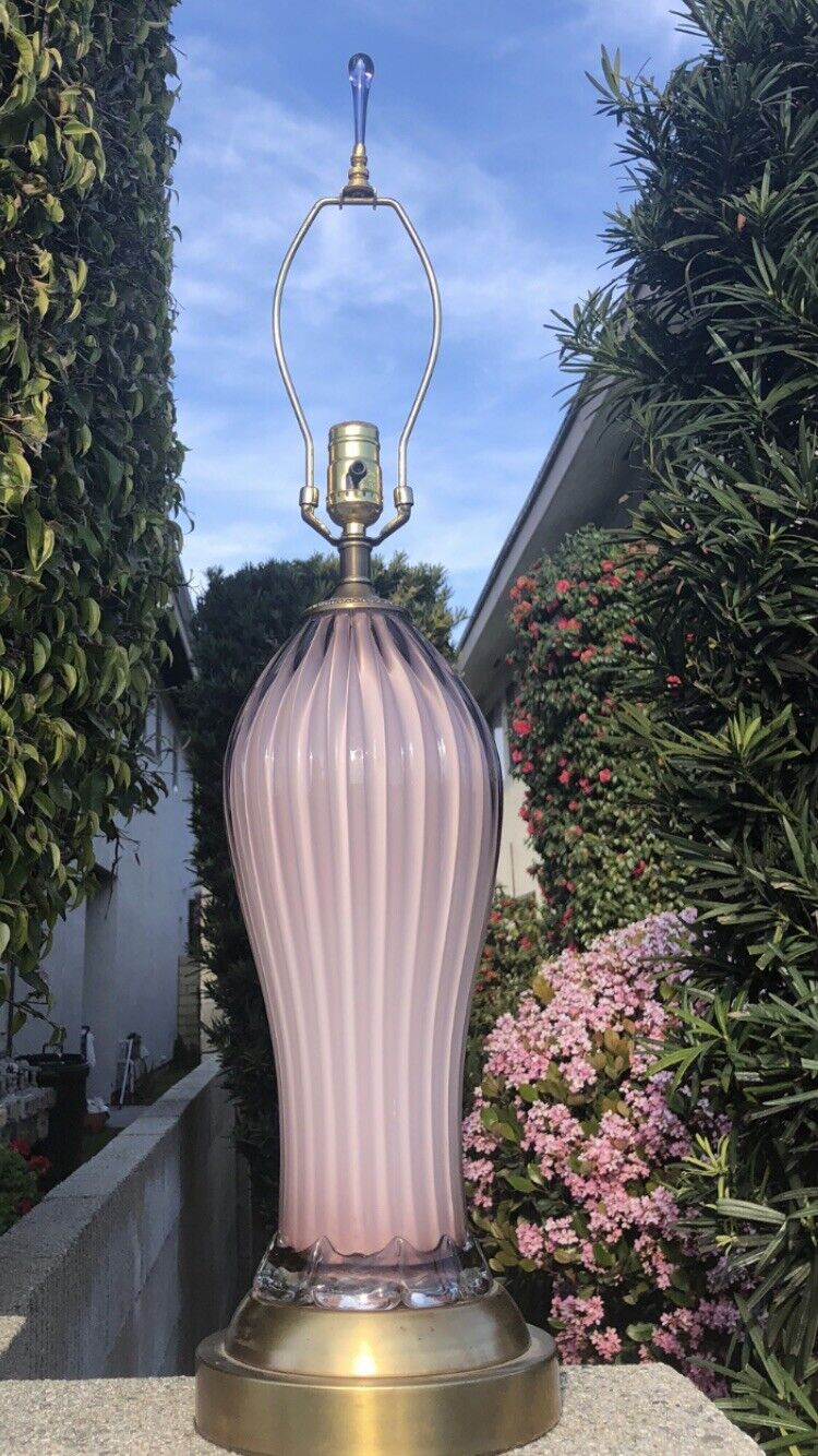 Vintage Murano Female Torso Design Fulvio Bianconi Venini Art Glass Lamp C. 1951