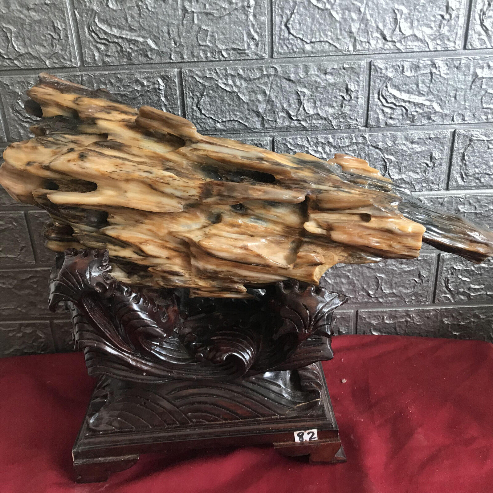 5.65kg  Natural Silicified jade&Petrified Wood crystal specimen from Burma