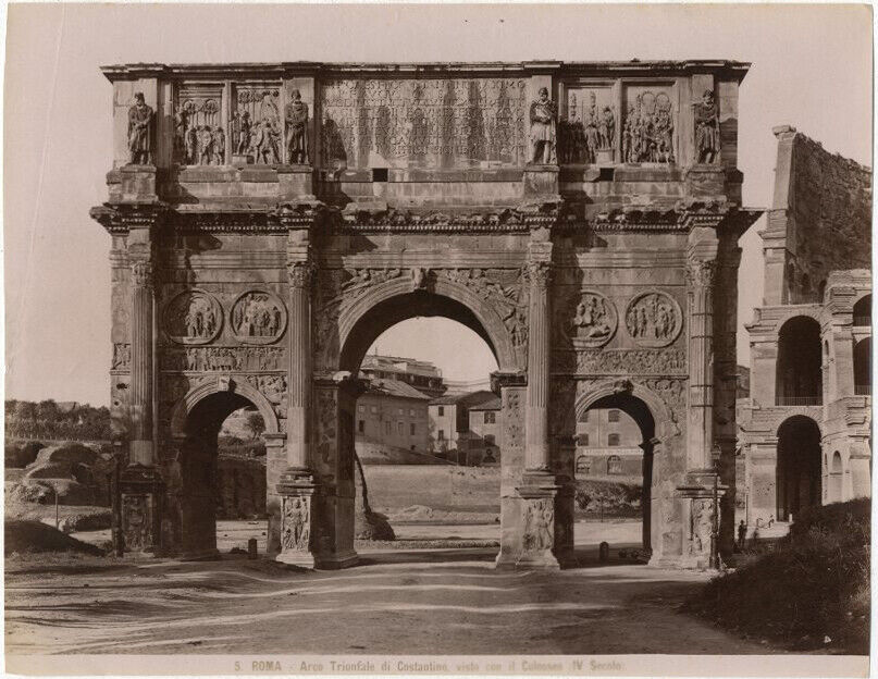 Photo Albumen Arco Costantino Roma Italy to The 1880