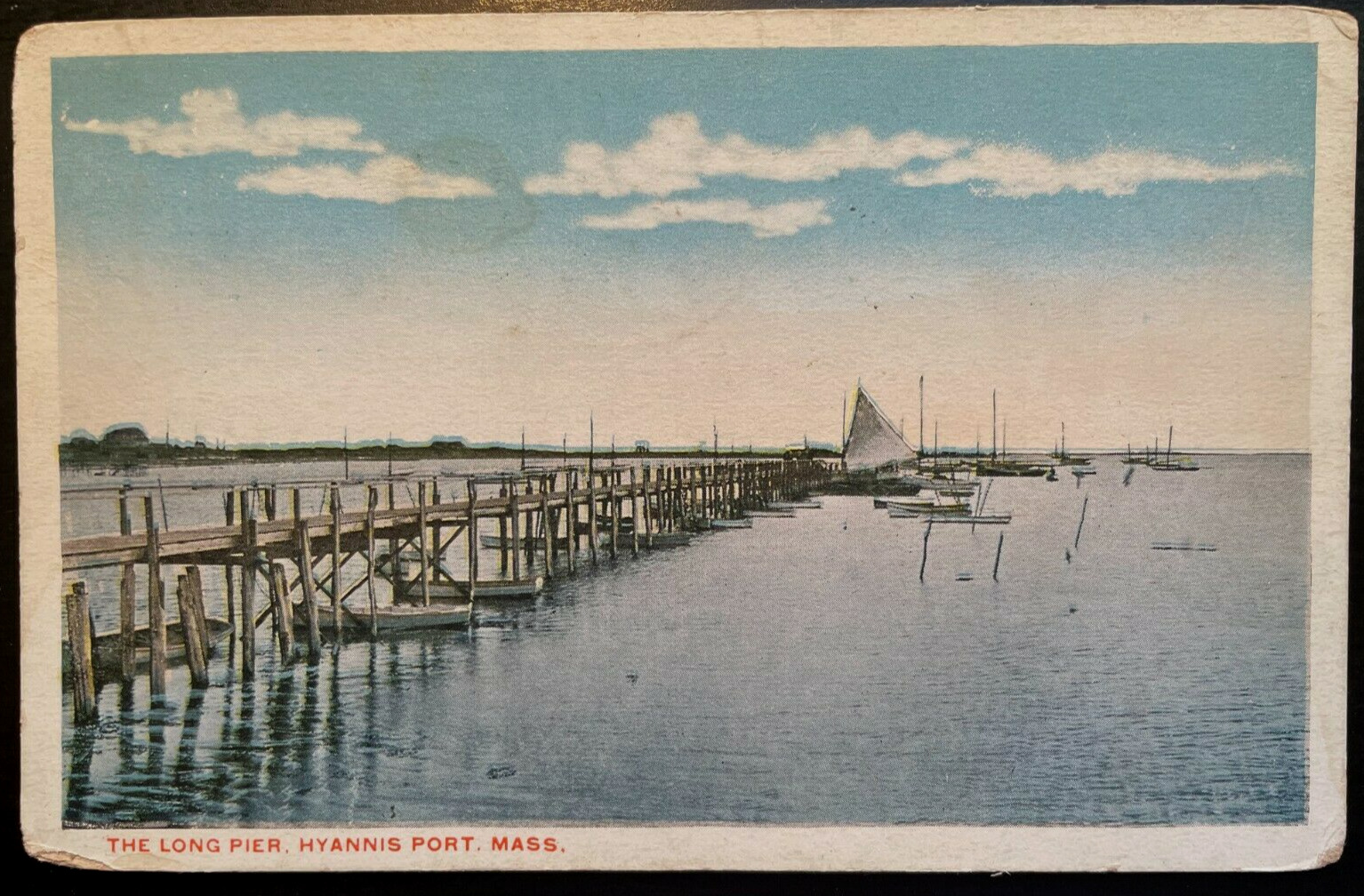 Vintage Postcard 1916 The Long Pier, Hyannis Port, Massachusetts (MA)