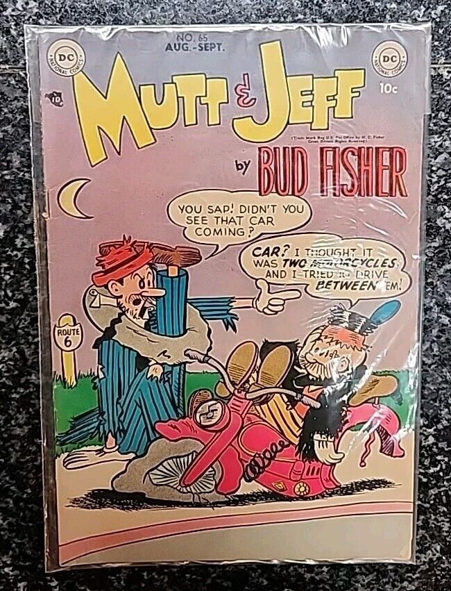 Mutt and Jeff # 65 August September 1953 Good condition Bud  Fisher 