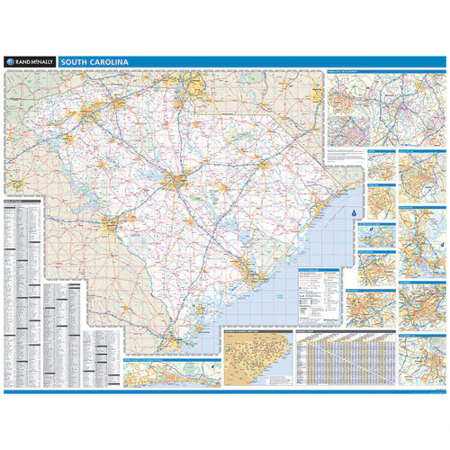 PROSERIES WALL MAP: SOUTH CAROLINA STATE (R)