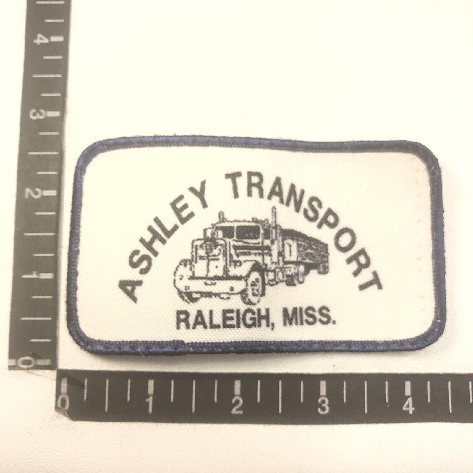 Vtg Raleigh Mississippi ASHLEY TRANSPORT Trucker Patch C09N