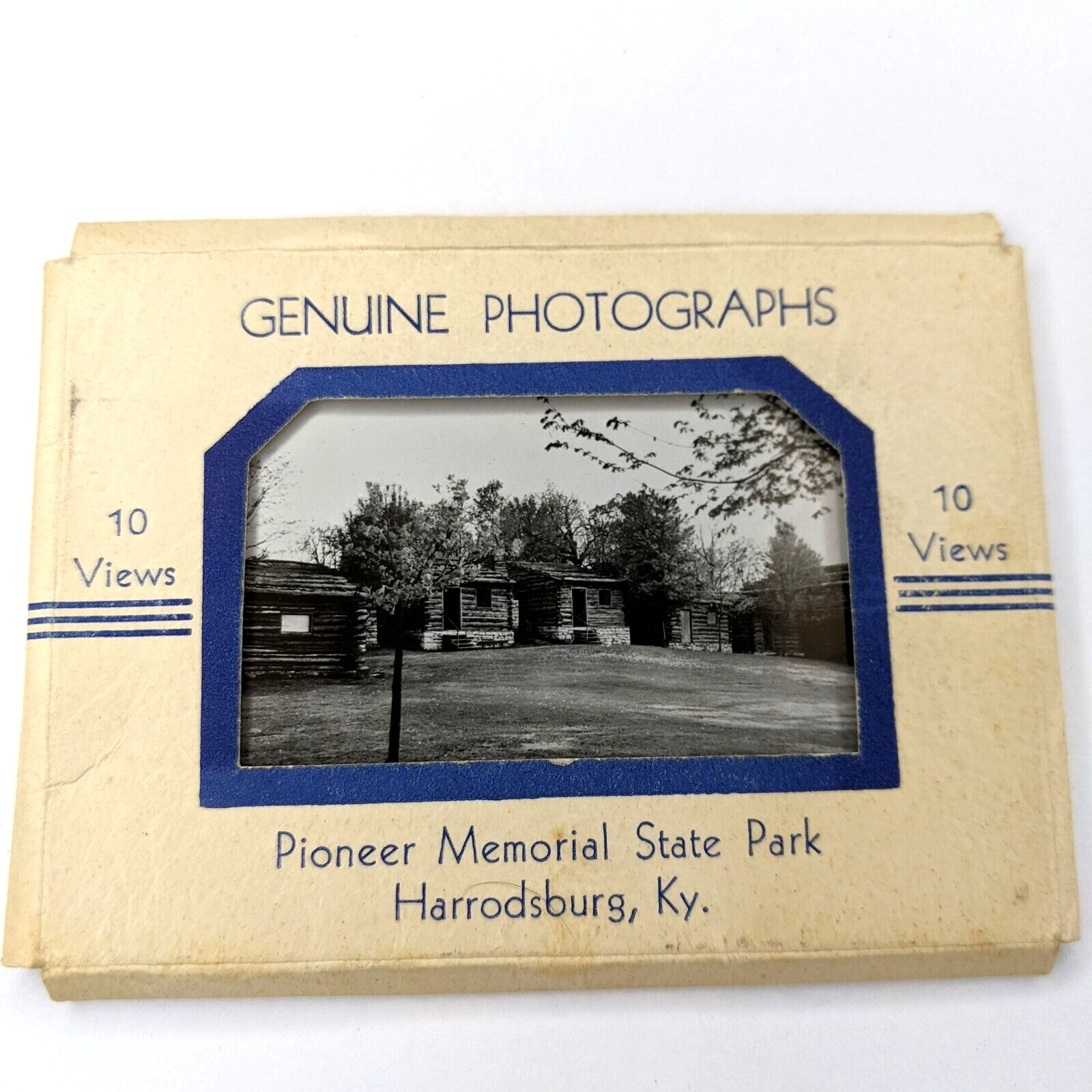 c1940s Harrodsburg, KY Pioneer Memorial State Park 10 Views Photo Set Folder A20
