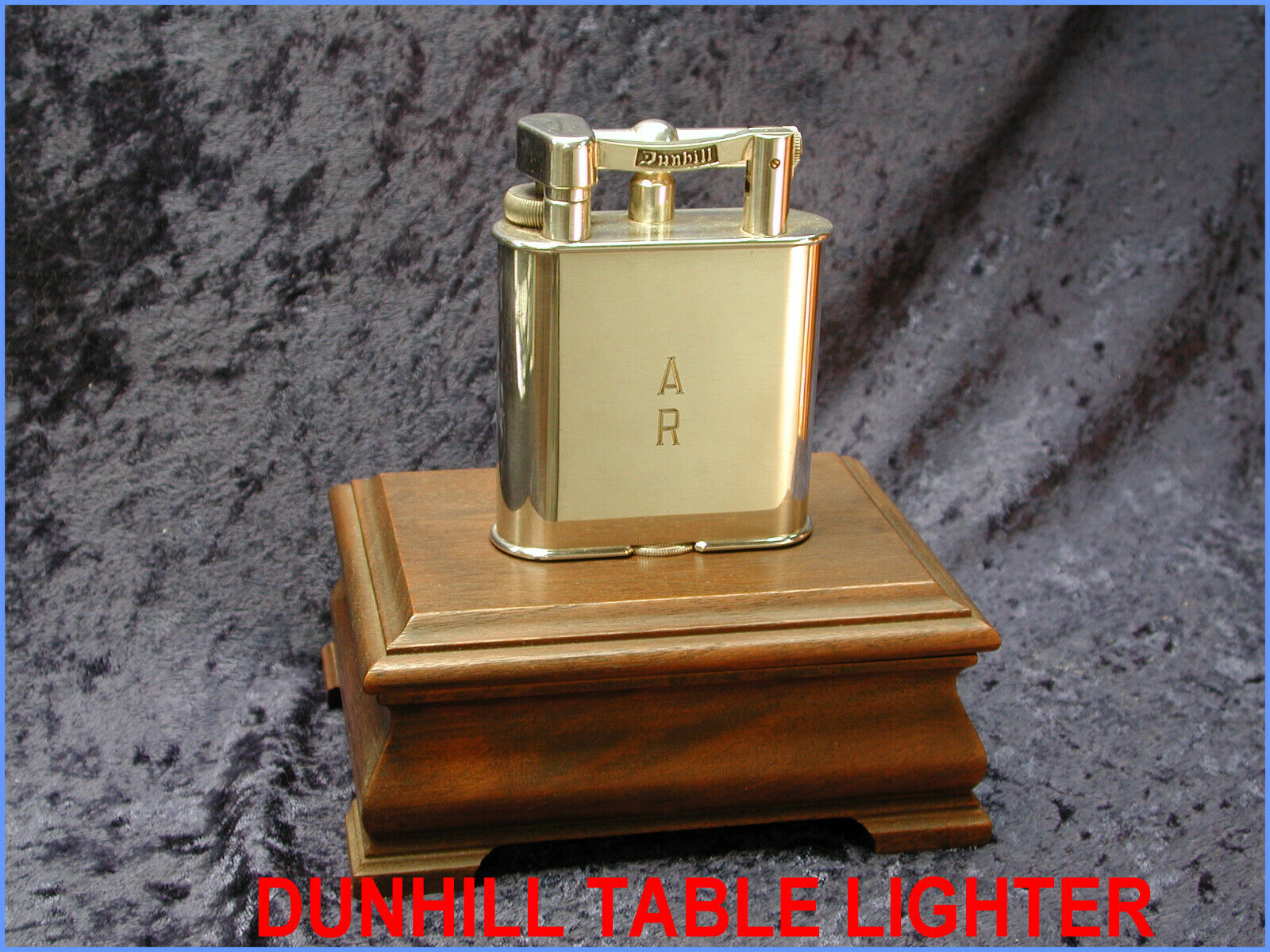 LARGE DUNHILL TABLE LIGHTER  -->>>BEAUTIFUL CONDITION<<<---   silver plated