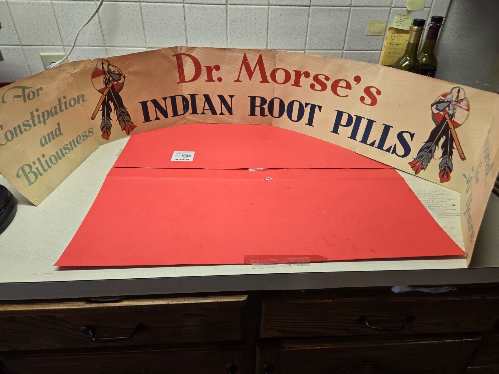 Rare Vtg Doctor Morse\'s Indian Root Pills Ad Snake Oli Early California Era