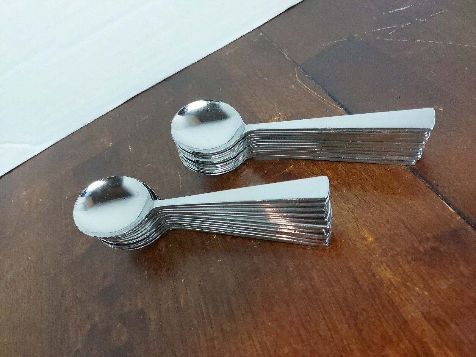 Lot Of 24 NOS Delta Air Lines ABCO Stainless Steel Soup Spoons. 