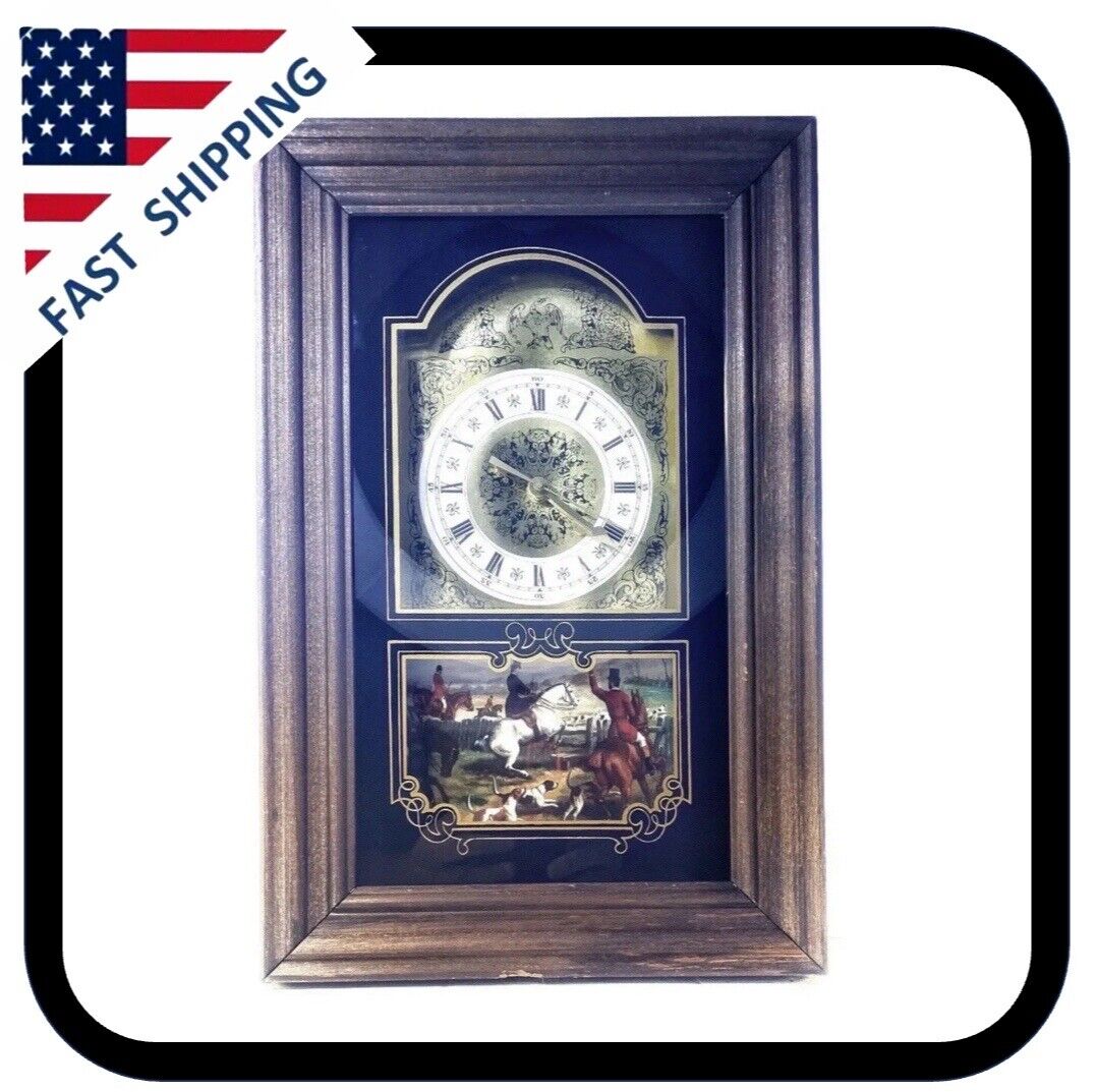Vintage Burgess St Ives Westminster Chime The Hunt Clock - Fox Hunt Pictured 18