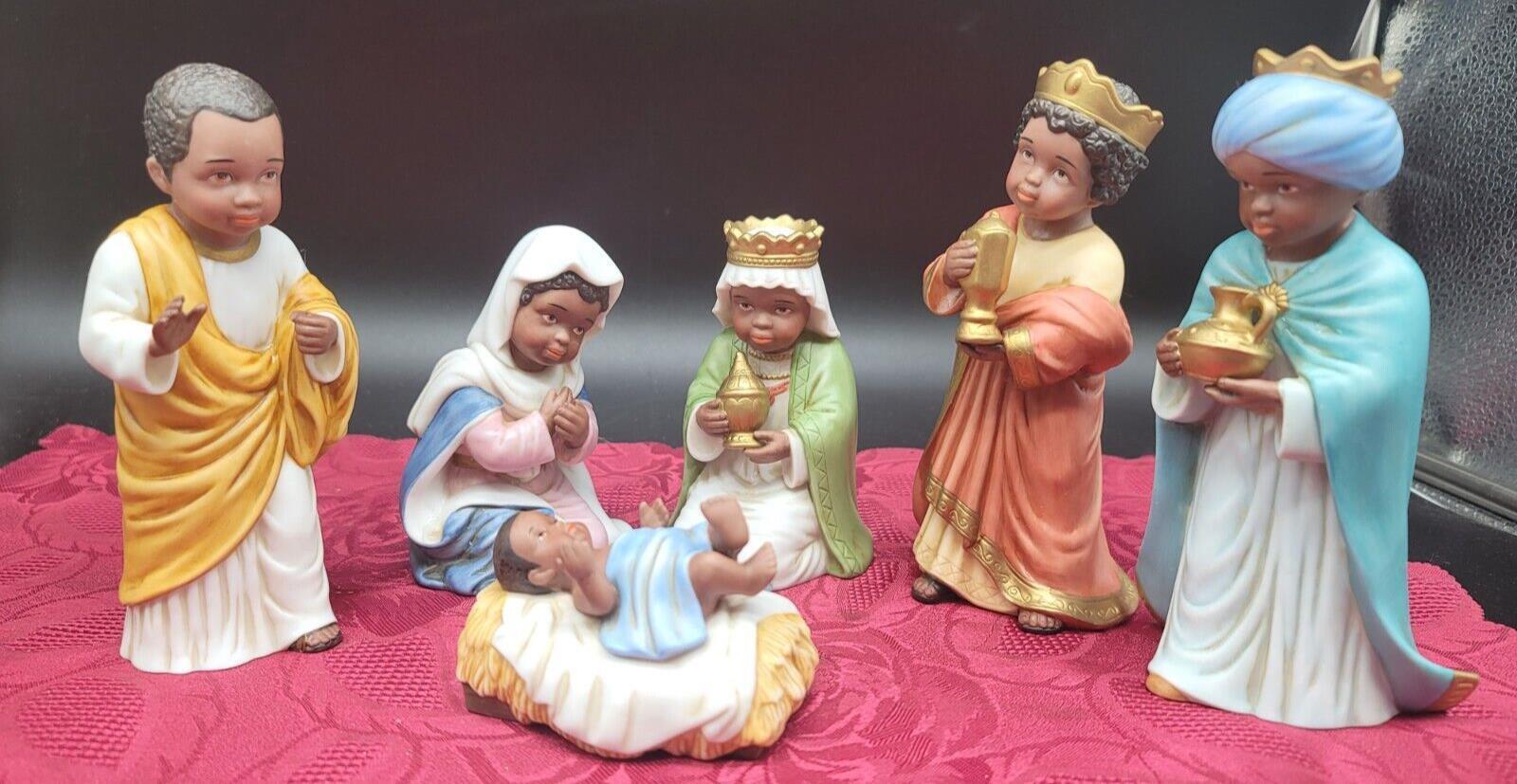 Homco Little Ones Nativity Set Home Interiors 57076 w/Orig. Packaging  Vintage