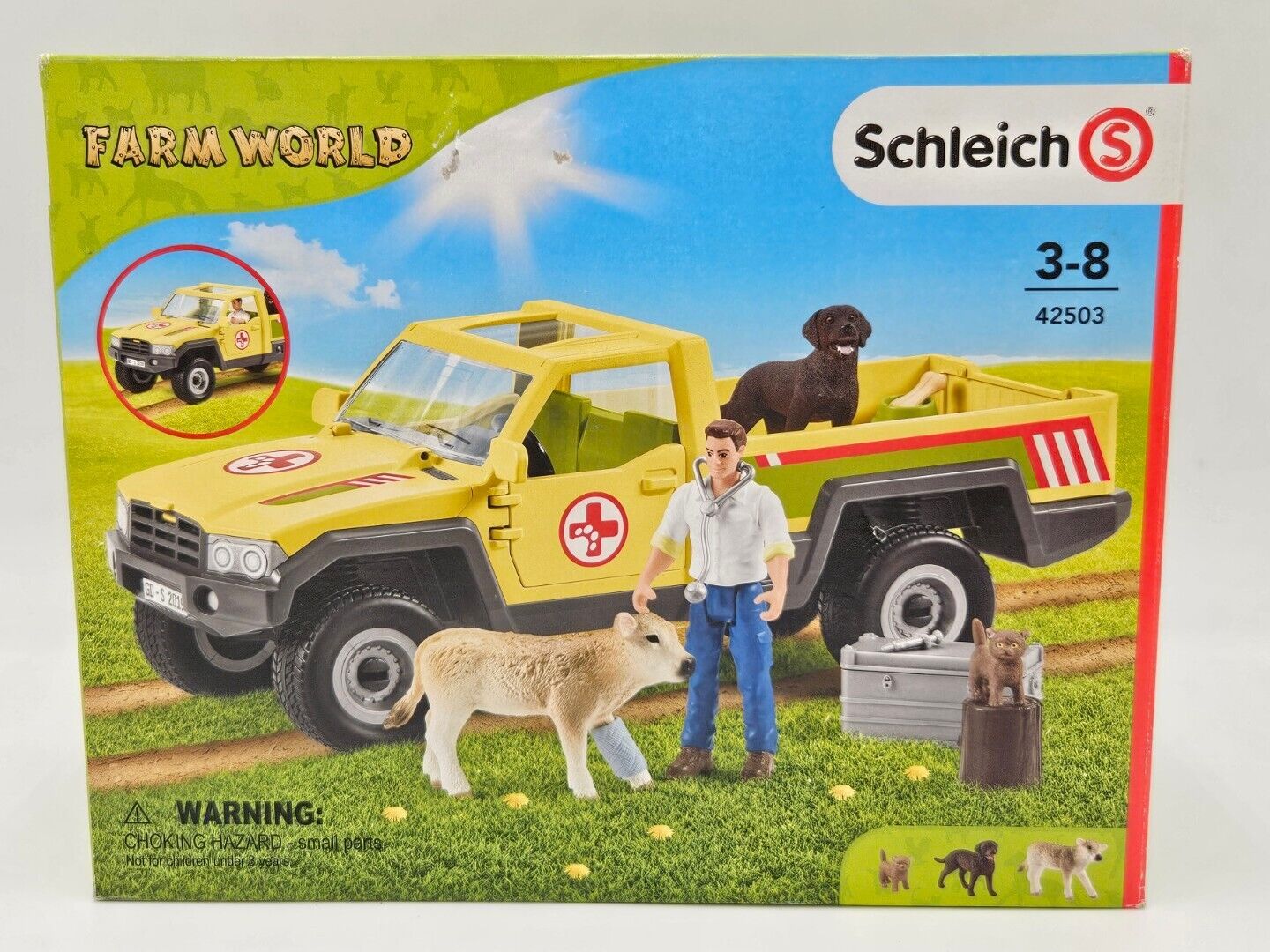 New Schleich 42503 Farm World Vet Visit the Farm Veterinarian & Truck Toy
