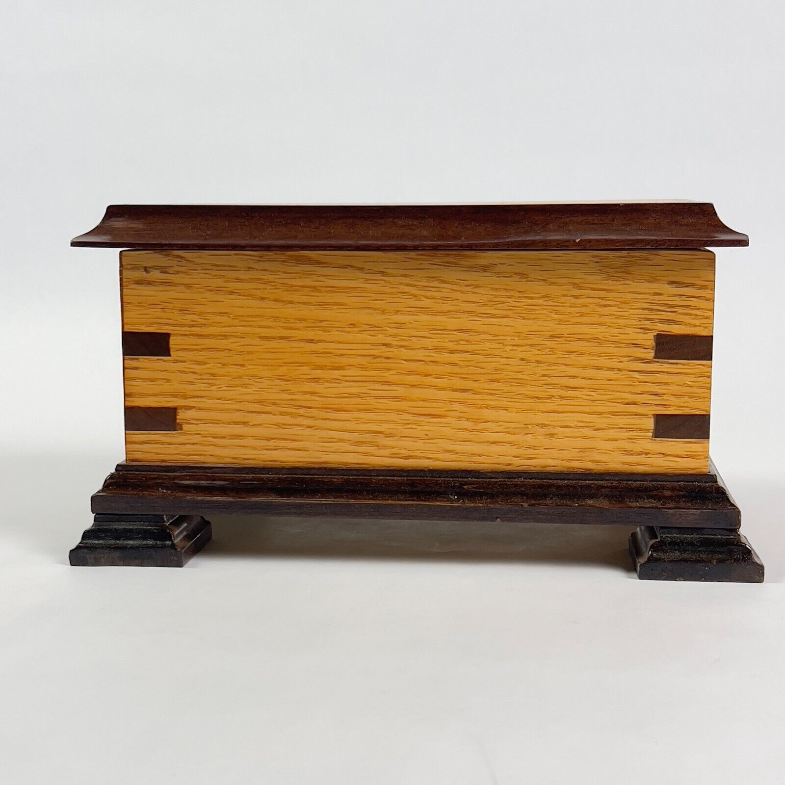 Hade Made Medium Wooden 2 tone Trinket, Storage or Jewelry  Box 10\