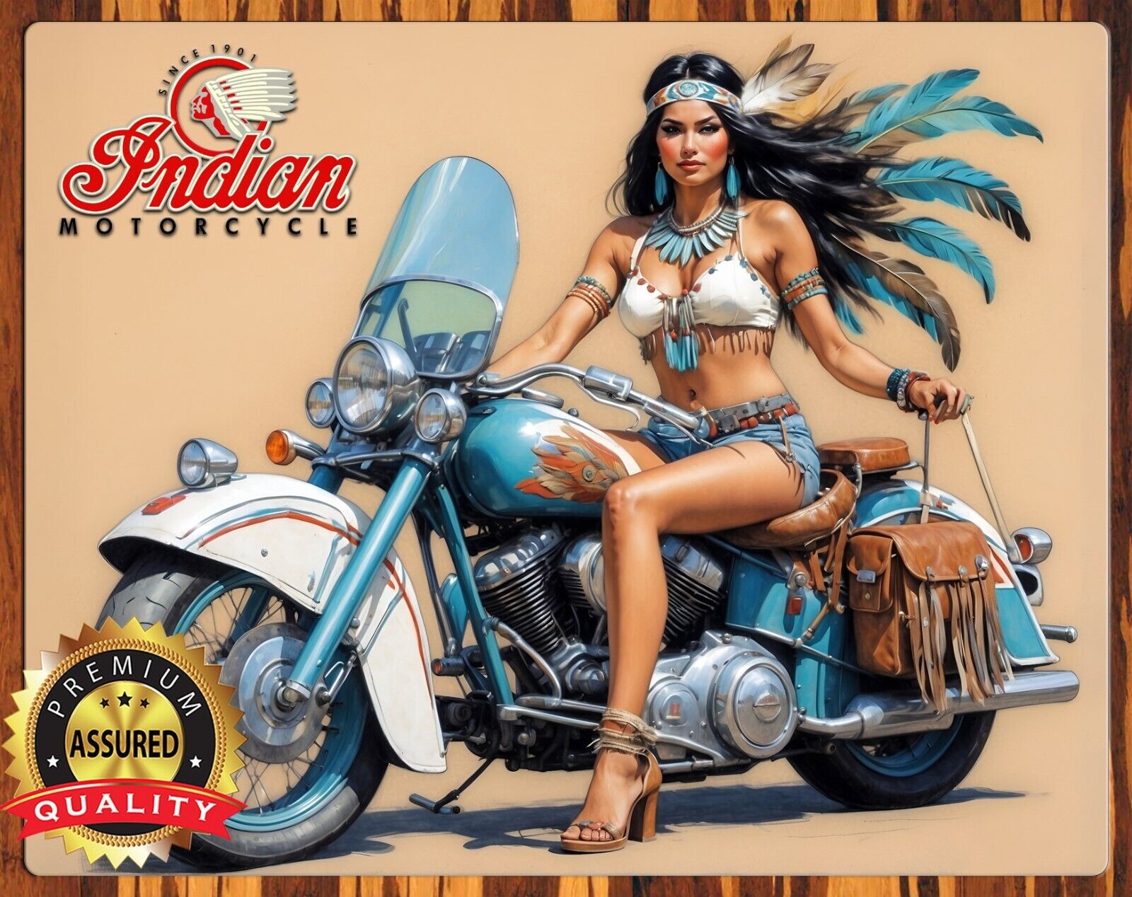 Indian Motorcycle - Painting Since 1901 - Metal Sign 11 x 14