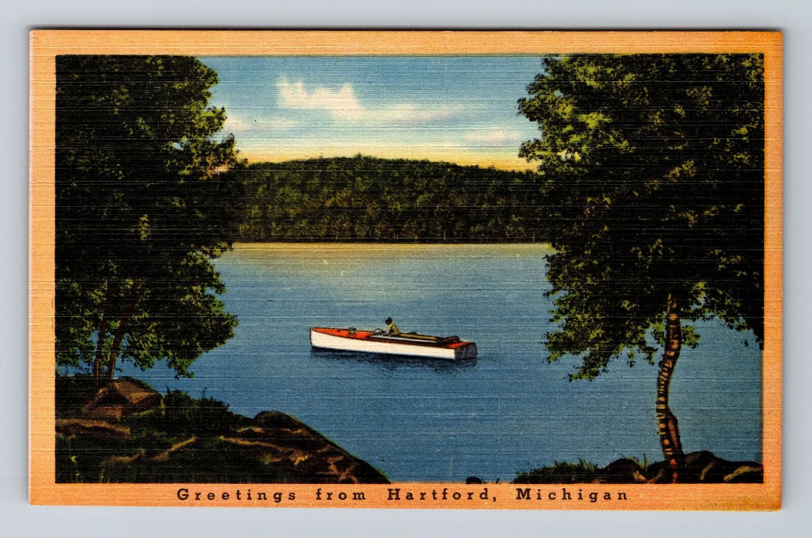 Hartford MI-Michigan, Scenic General Greetings, Antique, Vintage Postcard