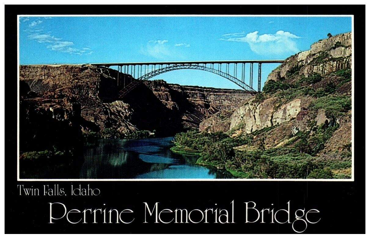 PERRINE MEMORIAL BRIDGE,TWIN FALLS,IDAHO.VTG POSTCARD*A10