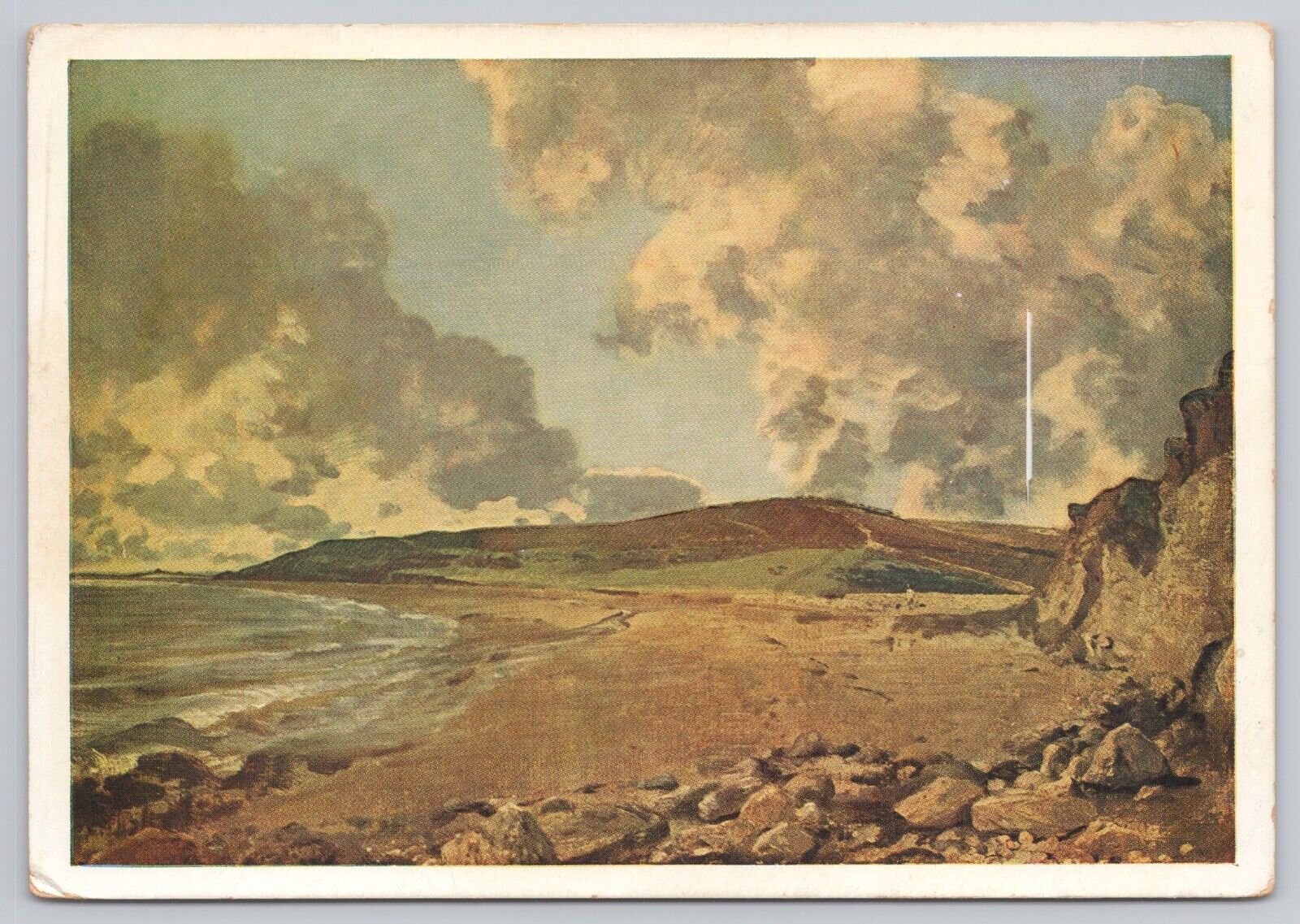 London England, Weymouth Bay, Constable, National Gallery, Vintage Postcard