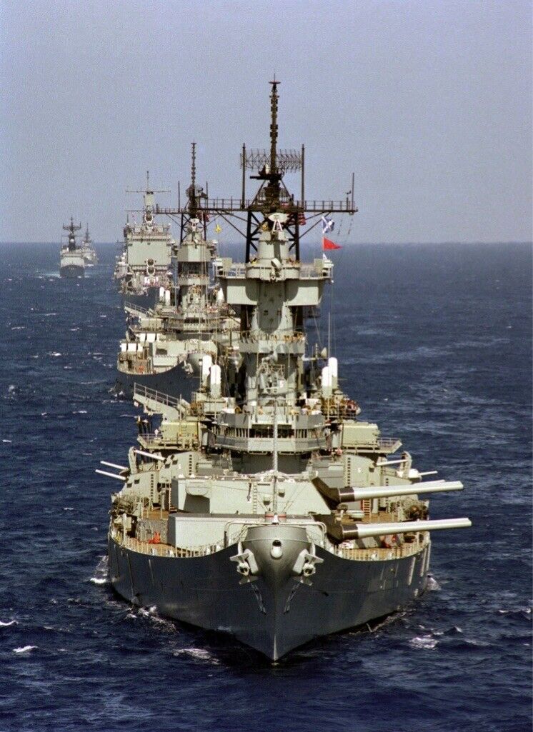 US NAVY USN BATTLESHIP USS NEW JERSEY (BB-62) 8X12 PHOTOGRAPH