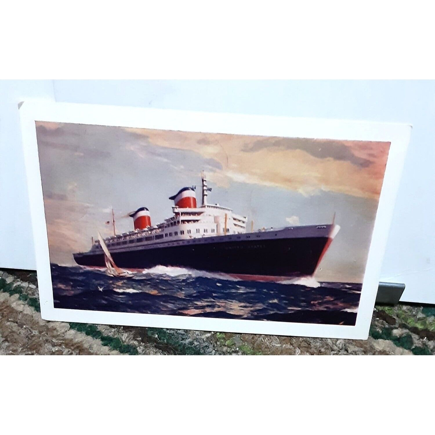 SS United States Liner Postcard vintage 50s Unposted