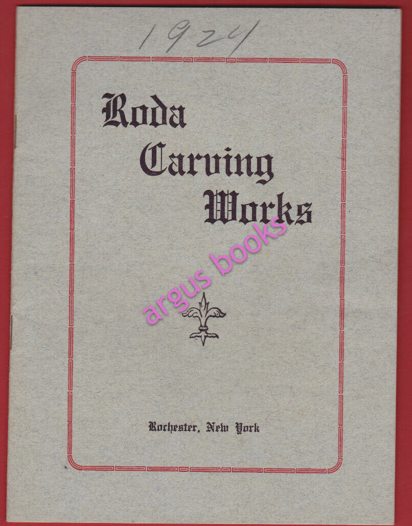 C. 1924 Funeral Catalog RODA CARVING WORKS Auto HEARSE Wagon ROCHESTER New York
