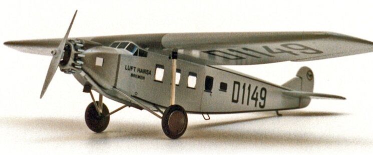 A-17 Gull Lufthansa Focke-Wulf Airplane Wood Model Replica Small 