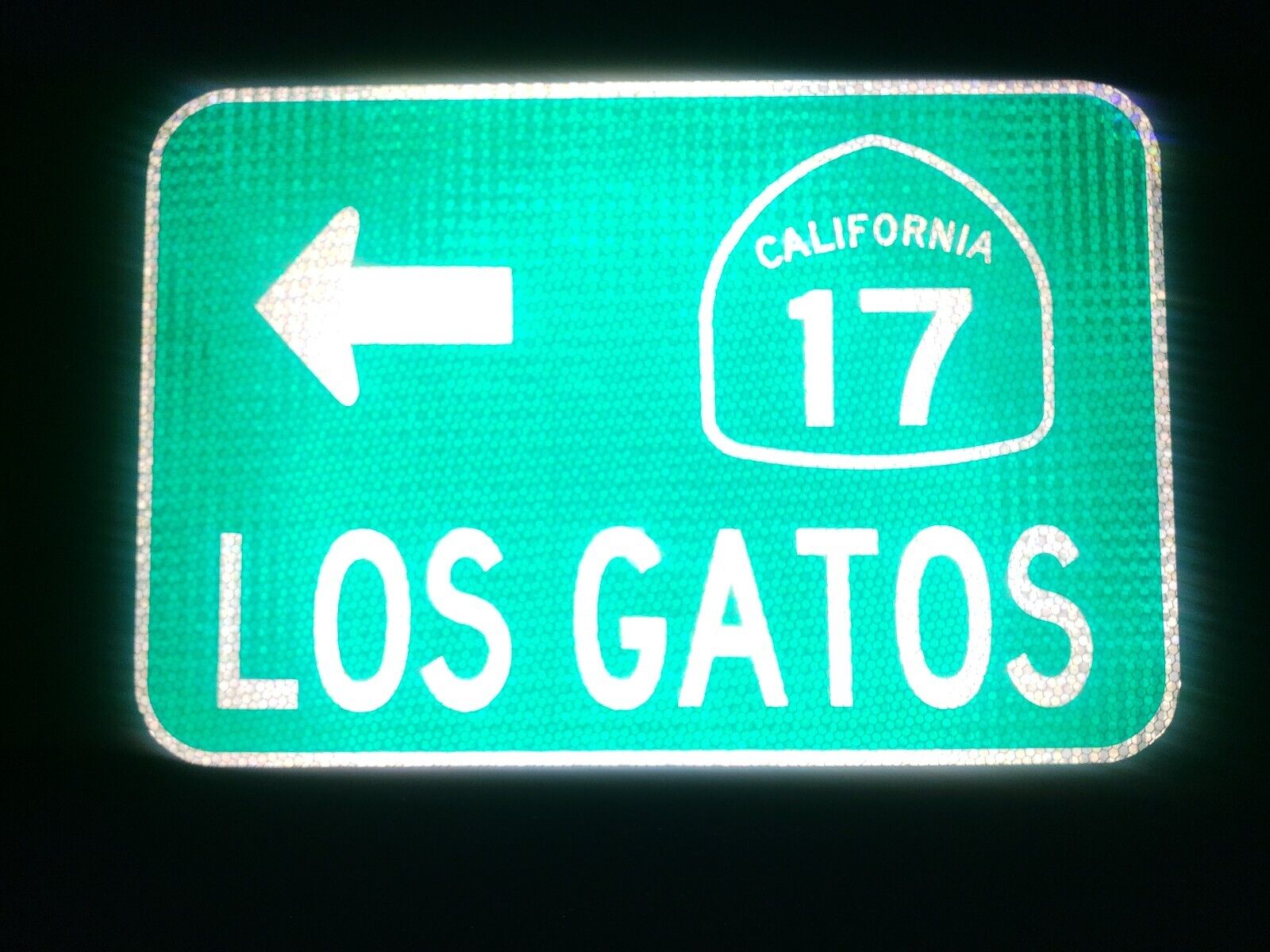 LOS GATOS California Hwy 17 route road sign 18\