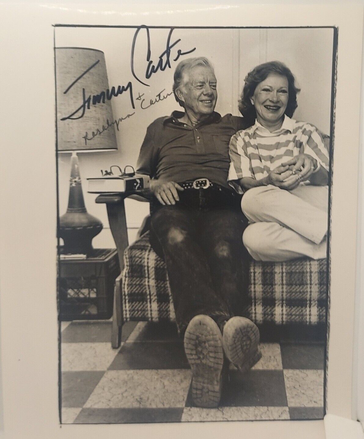 Jimmy Carter & Rosalynn Carter Signed Habitat For Humanity Vintage 8x10 Photo 