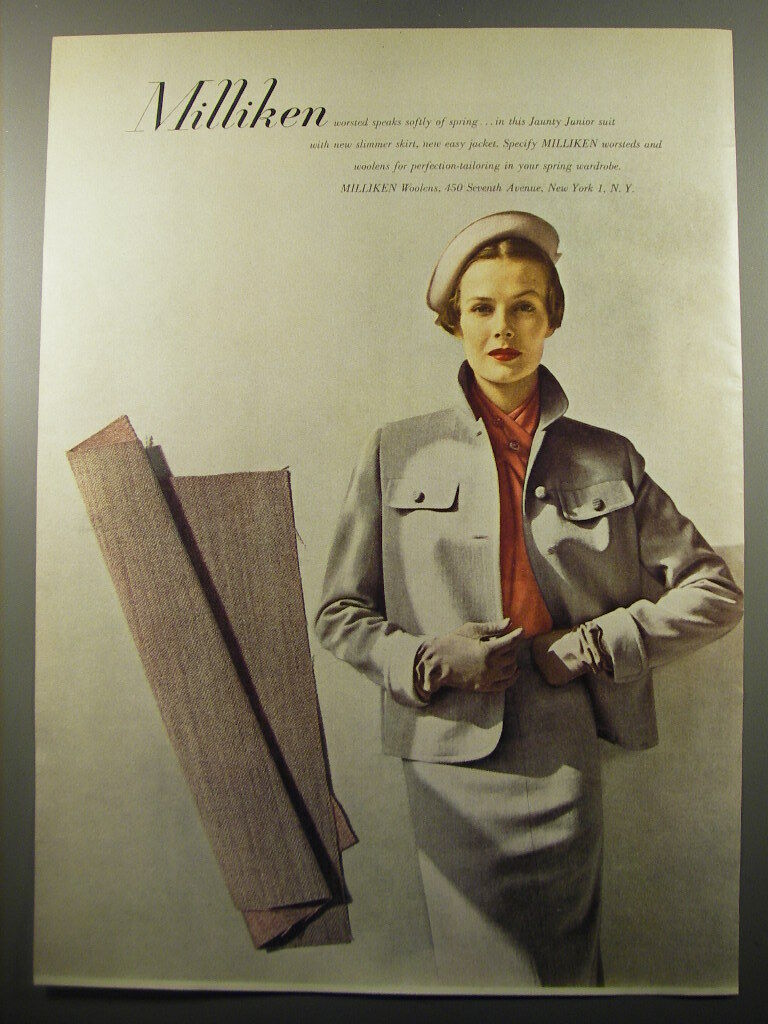 1950 Milliken Woolens Advertisement - Jaunty Junior suit