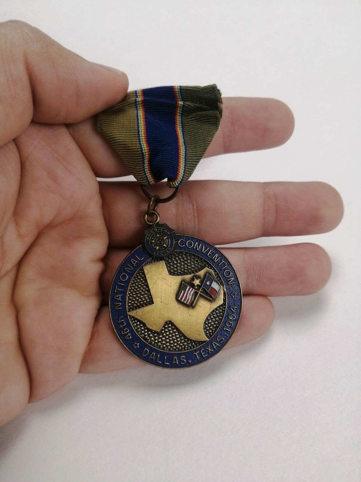 American Legion 46th National Convention Medal 1964 Dallas Texas vintage