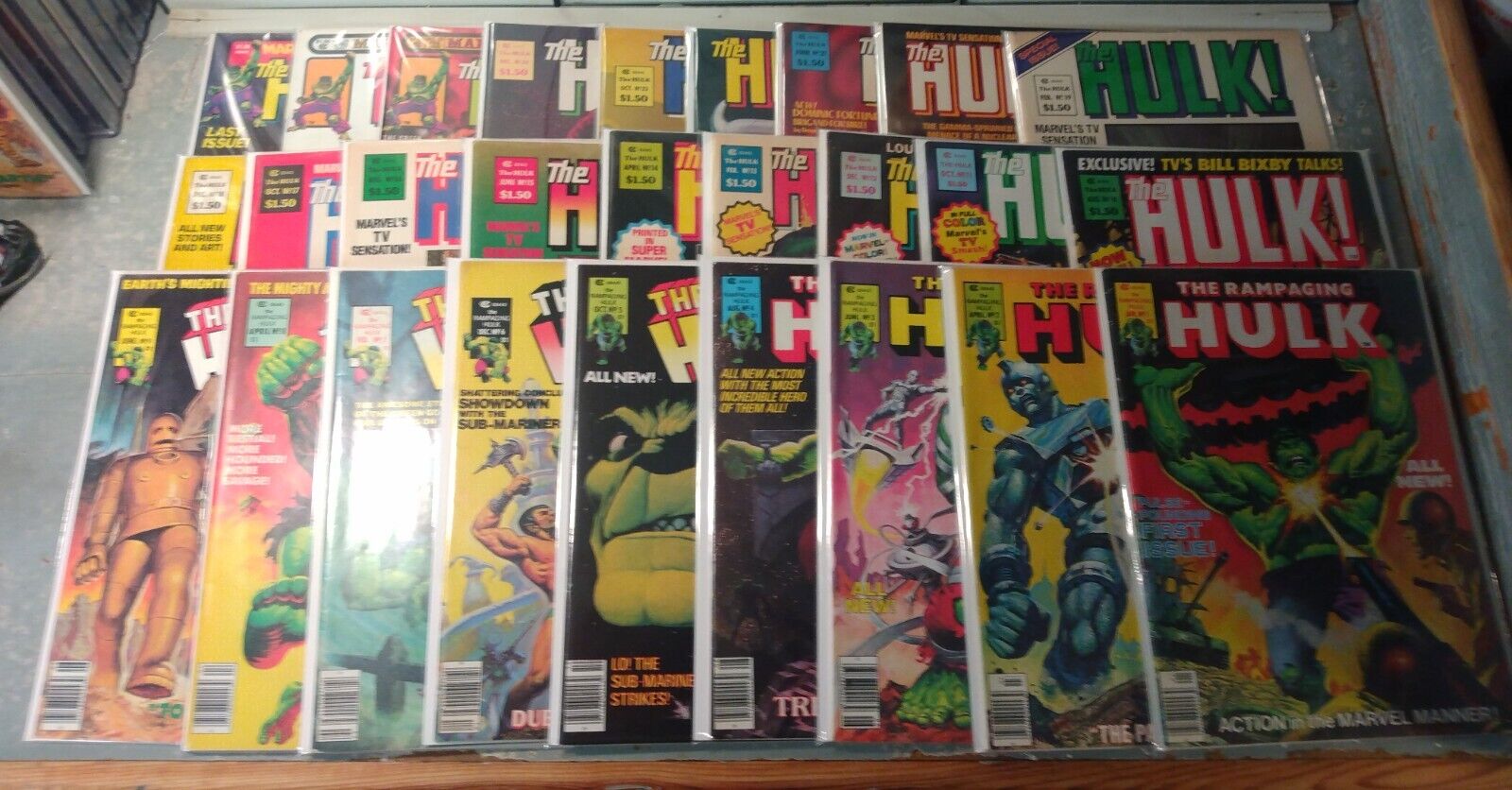 Rampaging Hulk Marvel Magazine Group #1-#27 Complete Run Series | 1978 8.5 VF+