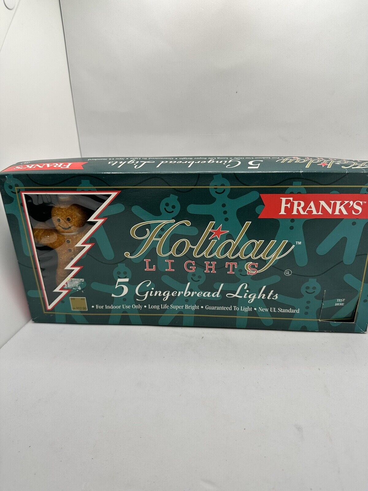 Vintage Franks 5 light Gingerbread Man light set, NIB, Lot of 2,1615/16