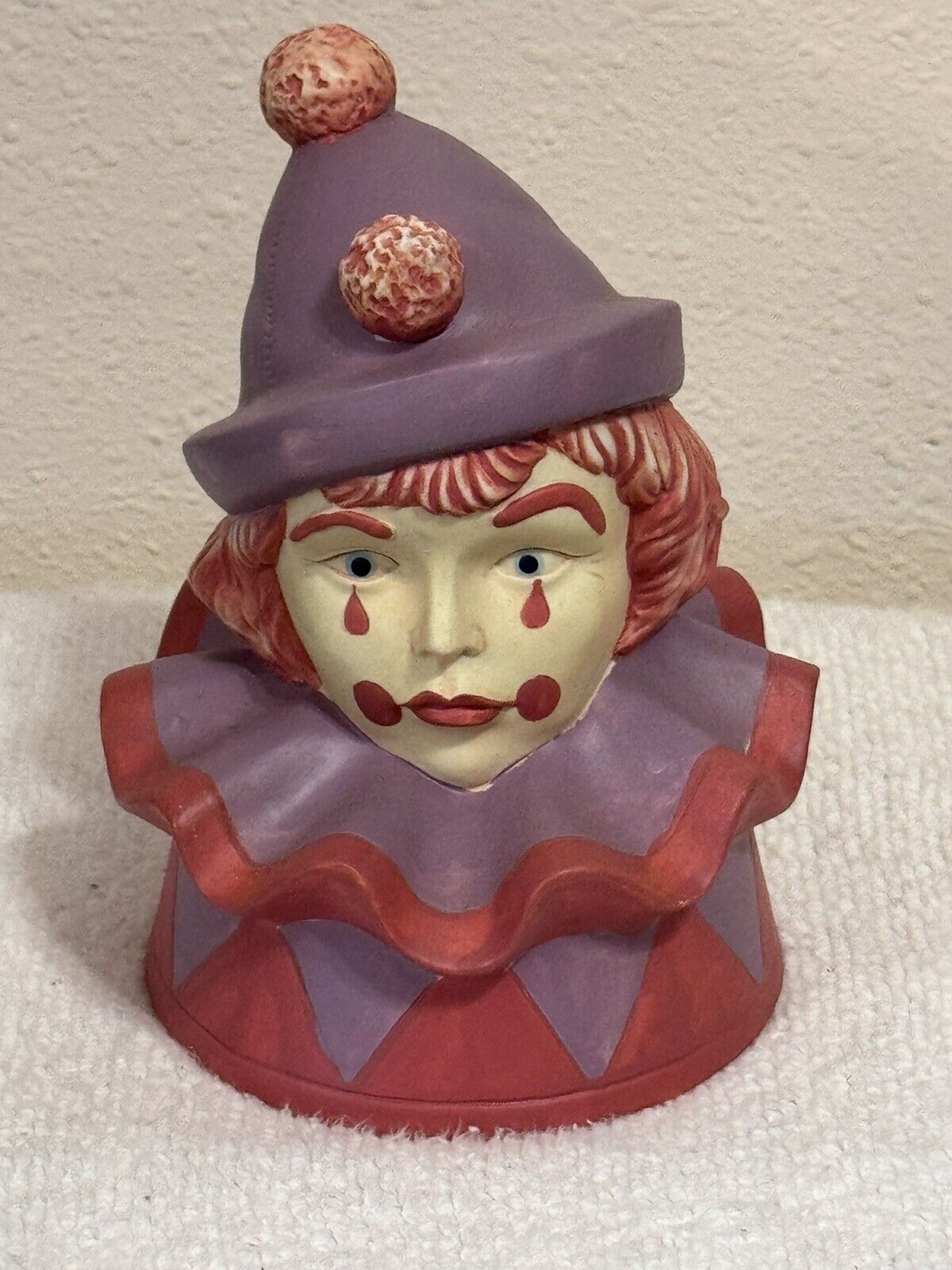 Artmark 1990 Ceramic Musical Clown Plays Send In The Clowns