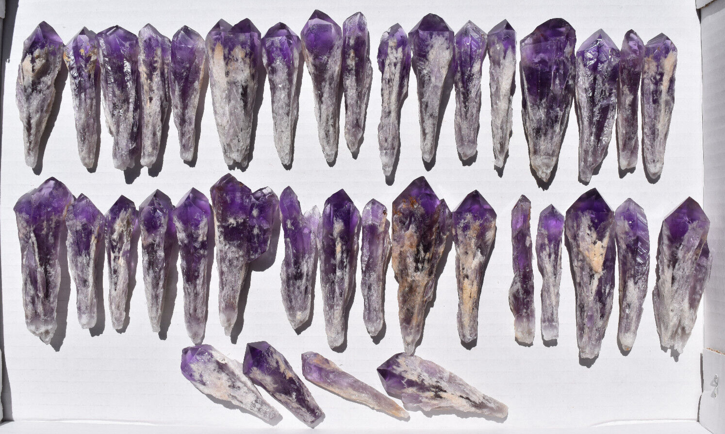 WHOLESALE Laser Amethyst Crystals from Bahia, Brazil 37 pcs 1 kg  # 5371