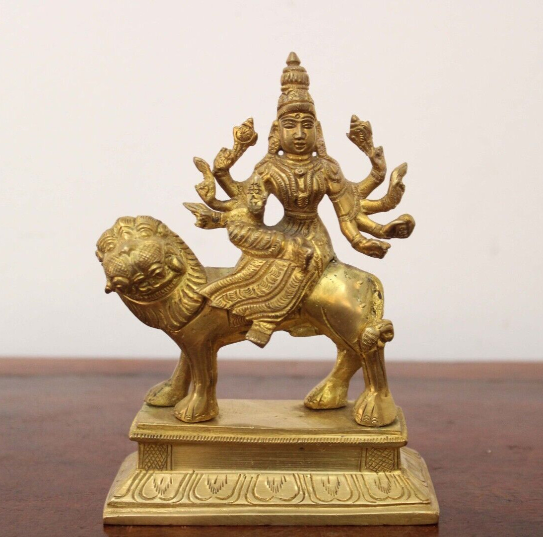 Durga Statue Hindu Goddess Shakti Idol Kali Brass Sculpture Pooja Figurine Gift