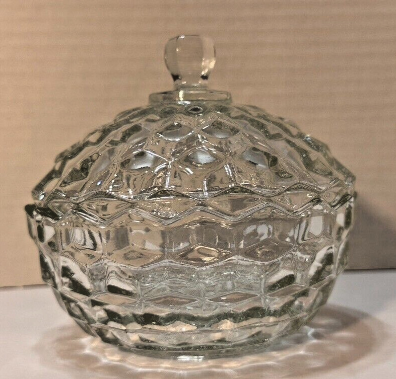 Vintage Crystal Sugar Bowl With lid, Unique, Outstanding