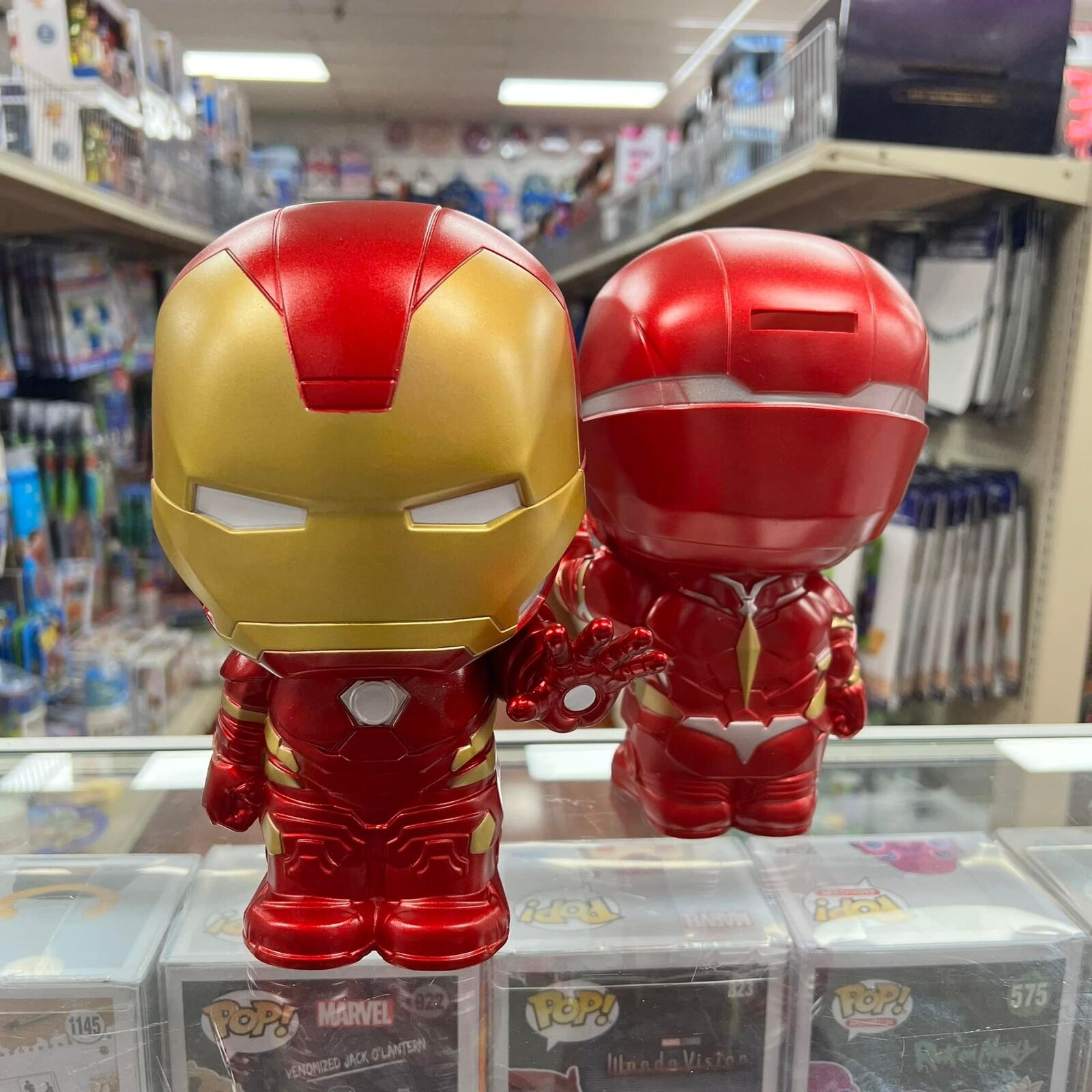 Super Cute IRON MAN Figural Bank Bust Coin Bank Great Gift