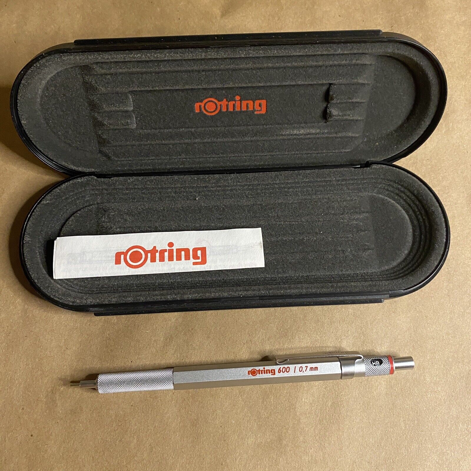Rotring 600 Old Style Silver 0.7mm Mechanical Pencil Japan Unused NOS VTG 1990s