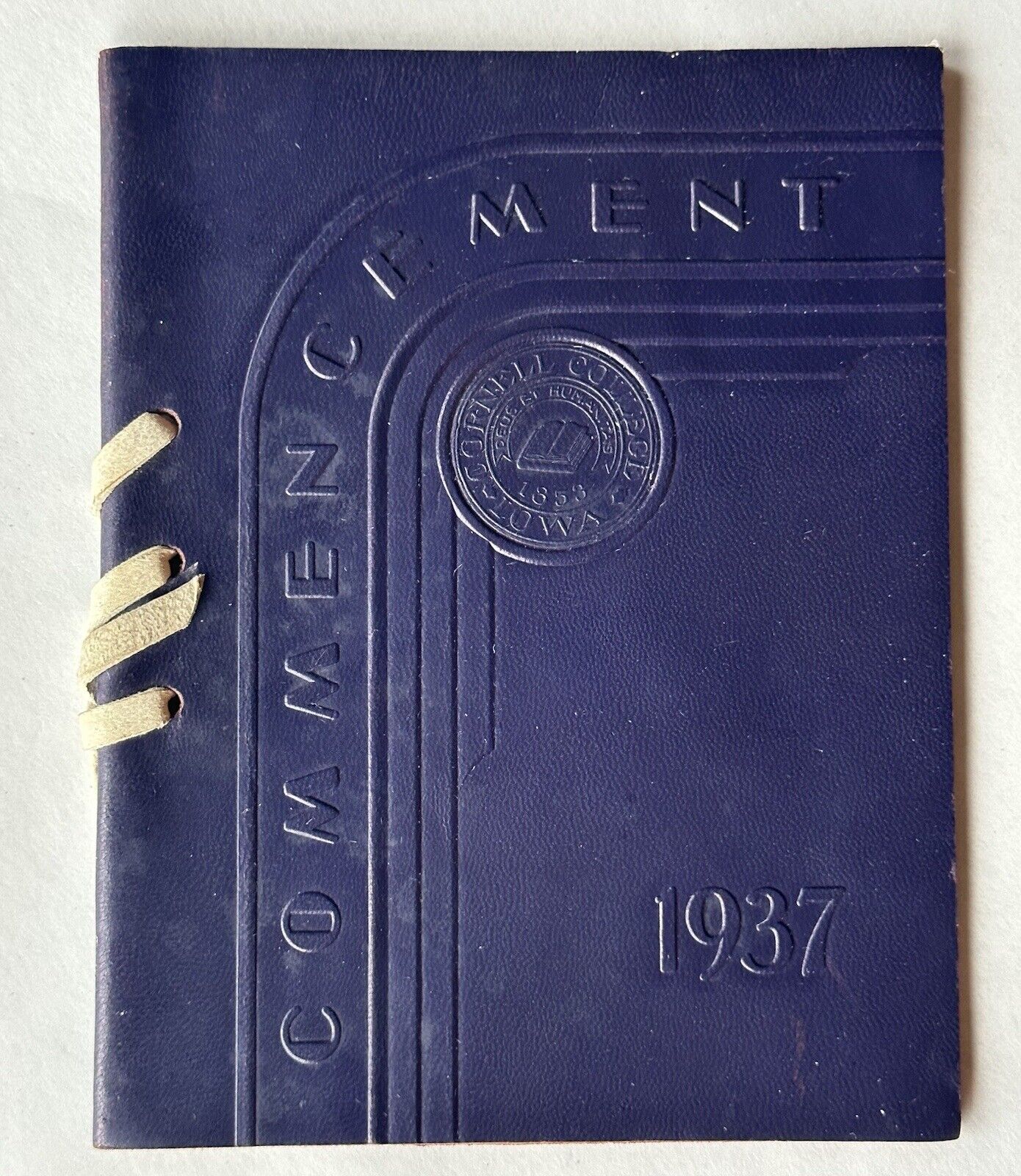 Cornell College Iowa 1937 Commencement Booklet Leather 