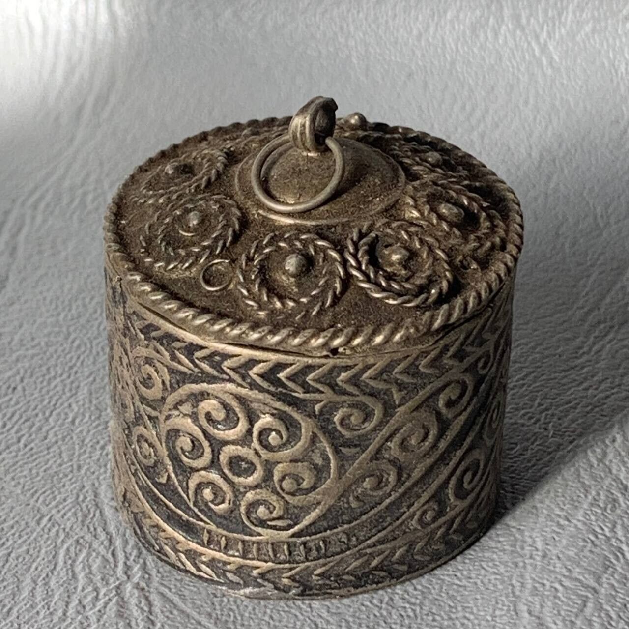 Box Jewelry Viking Rare Very Stunning Ancient Old Bronze Small Star Engraving