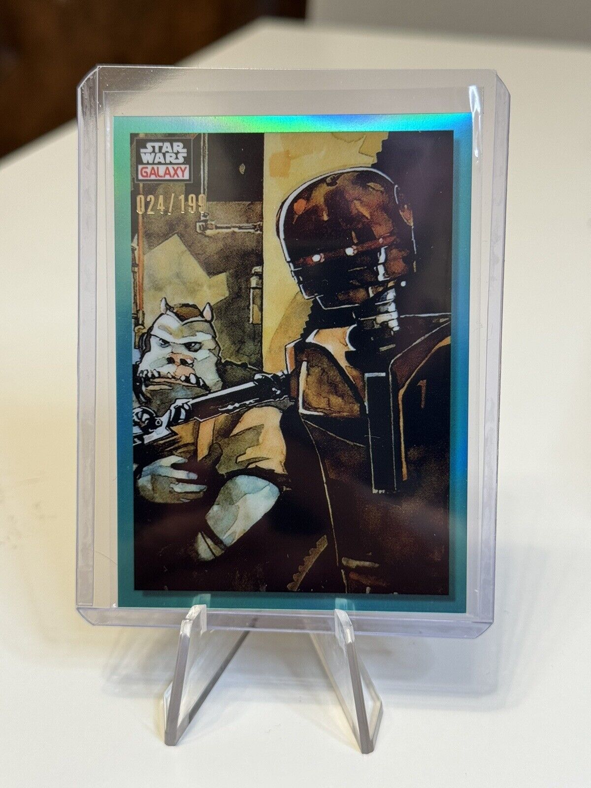 2023 Topps Star Wars Galaxy The Torture Droid AQUA REFRACTOR /199 