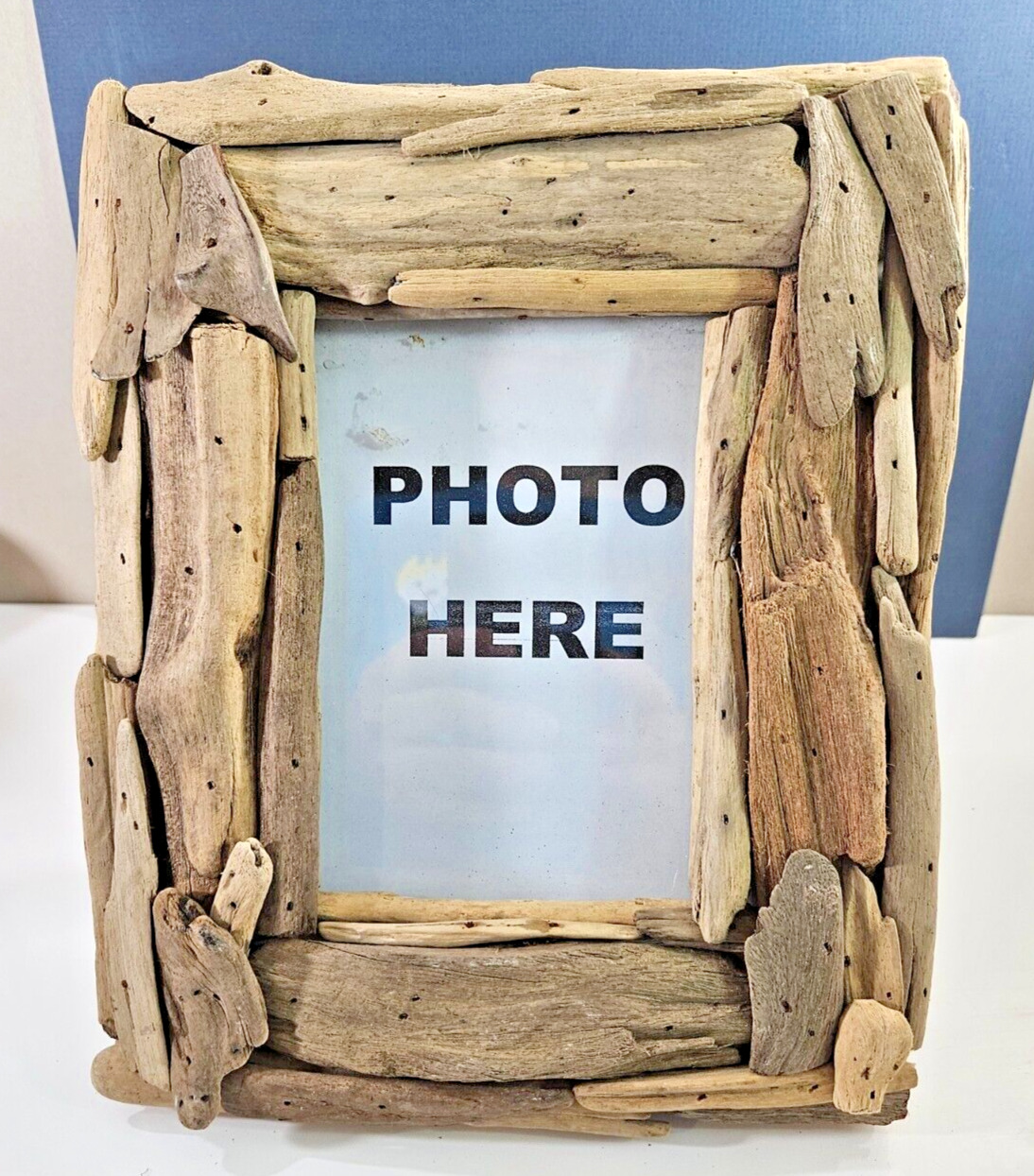 Amazing Hand Made Small Driftwood Layered Wood Picture Frame – 8 x 10 BEACH