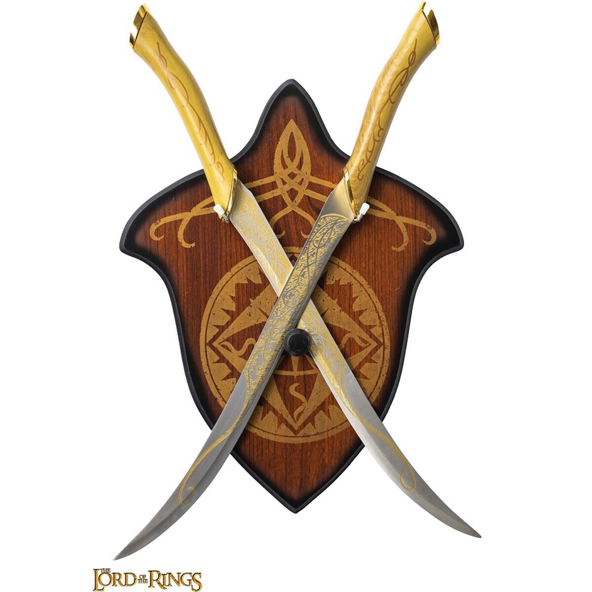 LORD OF THE RINGS - LEGOLAS GREENLEAF'S ELVEN DUAL SWORDS (w FREE wall plaque)